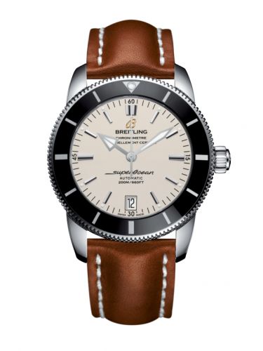 Superocean Heritage II 42 Stainless Steel / Black / Silver / Calf / Pin