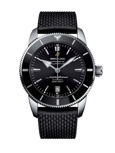 Superocean Heritage II 46 Stainless Steel / Black / Black / Rubber / Folding