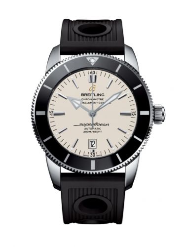 Superocean Heritage II 46 Stainless Steel / Black / Silver / Rubber / Folding