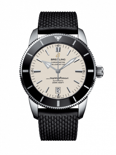 Superocean Heritage II 46 Stainless Steel / Black / Silver / Rubber / Pin