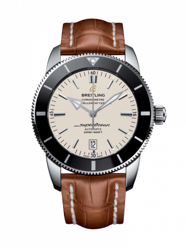 Superocean Heritage II 46 Stainless Steel / Black / Silver / Croco / Folding