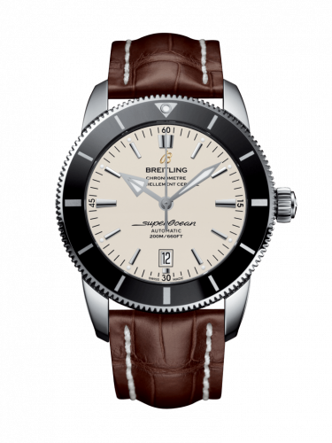 Superocean Heritage II 46 Stainless Steel / Black / Silver / Croco / Folding