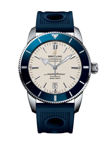 Superocean Heritage II 46 Stainless Steel / Blue / Silver / Rubber / Folding