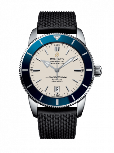 Superocean Heritage II 46 Stainless Steel / Blue / Silver / Rubber / Pin