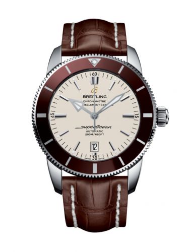 Superocean Heritage II 46 Stainless Steel / Bronze / Silver / Croco / Pin