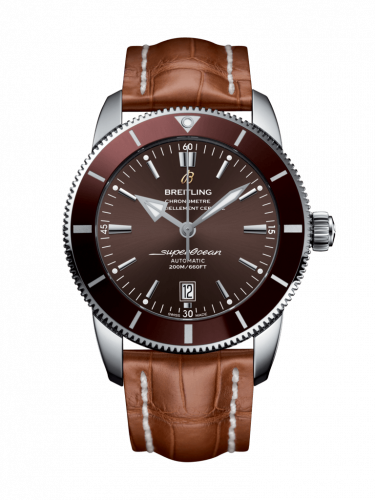 Superocean Heritage II 46 Stainless Steel / Bronze / Bronze / Croco / Folding