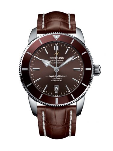 Superocean Heritage II 46 Stainless Steel / Bronze / Bronze / Croco / Pin