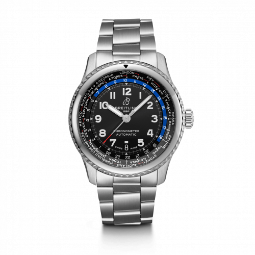 Navitimer 8 B35 Automatic Unitime 43 Stainless Steel / Black / Bracelet