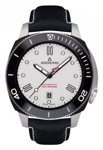 Nautilo Automatic Stainless Steel / DLC / White / Leather