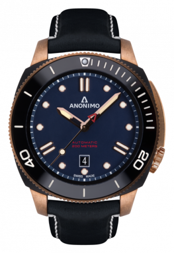 Nautilo Automatic Bronze / DLC / Blue / Leather