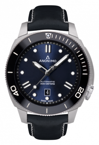 Nautilo Automatic Stainless Steel / Navy Blue / Leather