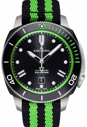 Nautilo Automatic Stainless Steel / DLC / Black / NATO