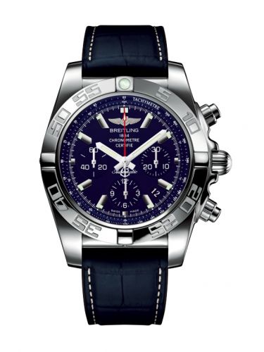Chronomat 44 Stainless Steel / Blue MOP / Croco Rubber