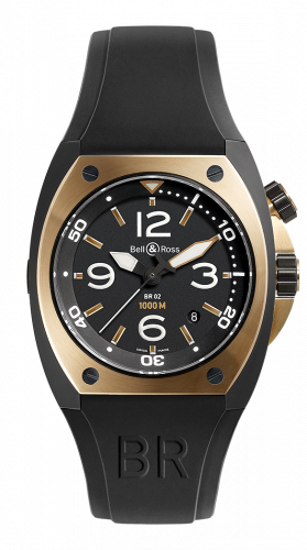 BR 02 92 Rose Gold & Carbon