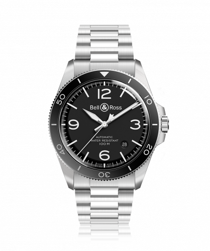 BR V2-92 Stainless Steel / Black / Bracelet