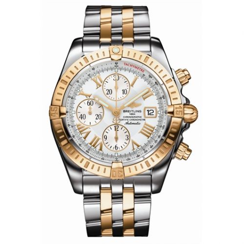 Chronomat Evolution Stainless Steel / Yellow Gold / White - Roman