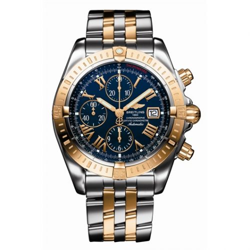 Chronomat Evolution Stainless Steel / Yellow Gold / Blue - Roman