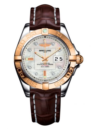 Galactic 41 Stainless Steel / Rose Gold / Pearl Diamond / Croco