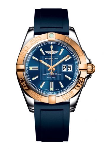 Galactic 41 Stainless Steel / Rose Gold / Metallica Blue / Rubber