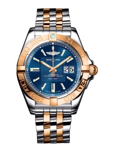 Galactic 41 Stainless Steel / Rose Gold / Metallica Blue / Bracelet