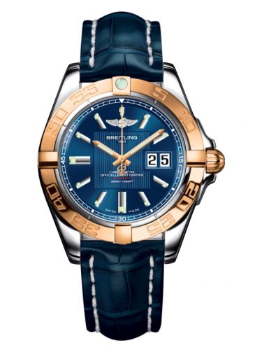 Galactic 41 Stainless Steel / Rose Gold / Metallica Blue / Croco