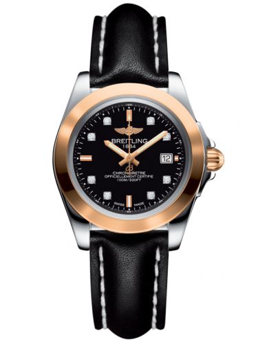 Galactic 32 Sleek Edition Stainless Steel / Rose Gold / Trophy Black Diamond / Calf