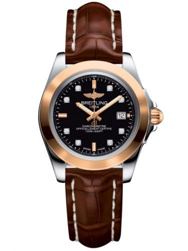 Galactic 32 Sleek Edition Stainless Steel / Rose Gold / Trophy Black Diamond / Croco
