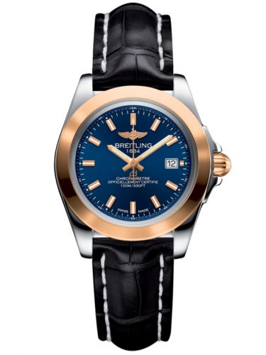Galactic 32 Sleek Edition Stainless Steel / Rose Gold / Horizon Blue / Croco