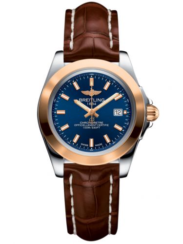 Galactic 32 Sleek Edition Stainless Steel / Rose Gold / Horizon Blue / Croco