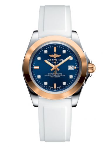 Galactic 32 Sleek Edition Stainless Steel / Rose Gold / Horizon Blue Diamond / Rubber