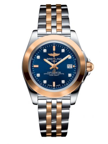 Galactic 32 Sleek Edition Stainless Steel / Rose Gold / Horizon Blue Diamond / Bracelet