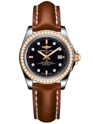 Galactic 32 Sleek Edition Stainless Steel / Rose Gold / Diamond / Trophy Black Diamond / Calf