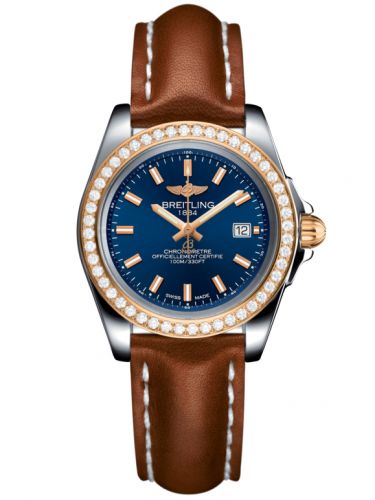 Galactic 32 Sleek Edition Stainless Steel / Rose Gold / Diamond / Horizon Blue / Calf