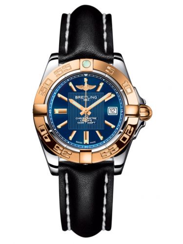 Galactic 32 Stainless Steel / Rose Gold / Metallica Blue / Calf