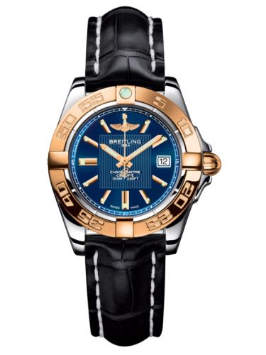 Galactic 32 Stainless Steel / Rose Gold / Metallica Blue / Croco