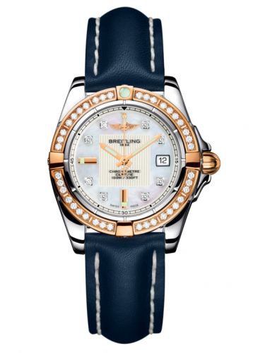 Galactic 32 Stainless Steel / Rose Gold / Diamond / Pearl Diamond / Calf