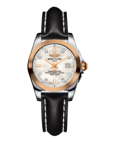 Galactic 29 Stainless Steel / Rose Gold / Pearl Diamond / Calf