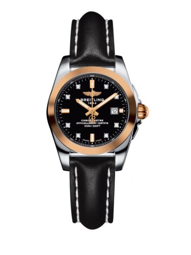Galactic 29 Stainless Steel / Rose Gold / Trophy Black Diamond / Calf