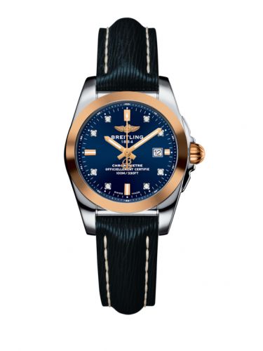 Galactic 29 Stainless Steel / Rose Gold / Horizon Blue Diamond / Sahara