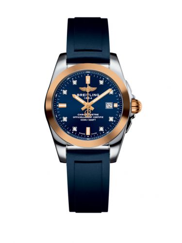 Galactic 29 Stainless Steel / Rose Gold / Horizon Blue Diamond / Rubber