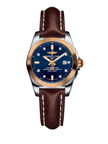 Galactic 29 Stainless Steel / Rose Gold / Horizon Blue Diamond / Calf