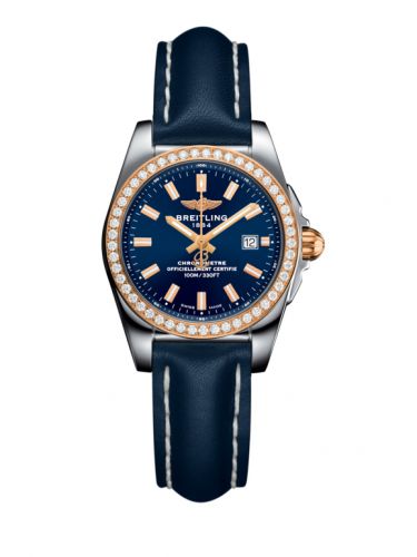 Galactic 29 Stainless Steel / Rose Gold / Diamond / Horizon Blue / Calf