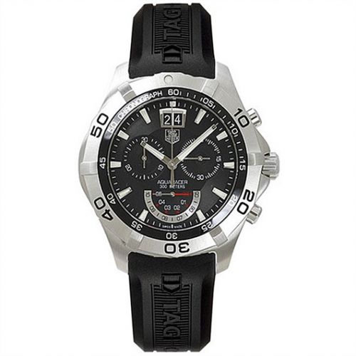 Aquaracer 300M Quartz Chronograph 43 Stainless Steel / Black / Rubber