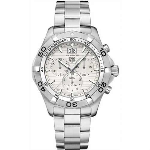 Aquaracer 300M Quartz Chronograph 43 Stainless Steel / Silver / Bracelet