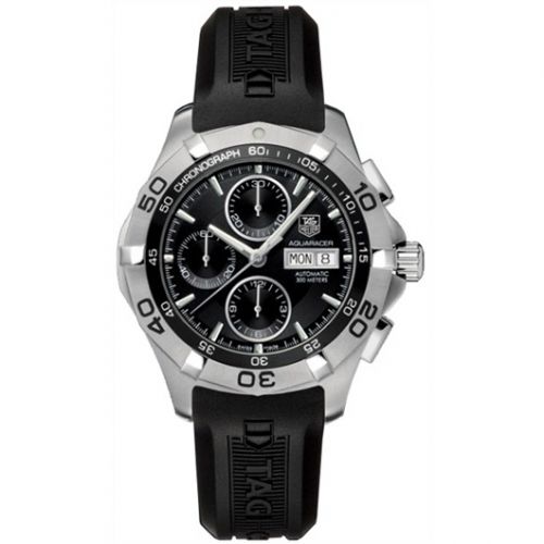 Aquaracer 300M Calibre 16 Day-Date 43 Stainless Steel / Black / Rubber