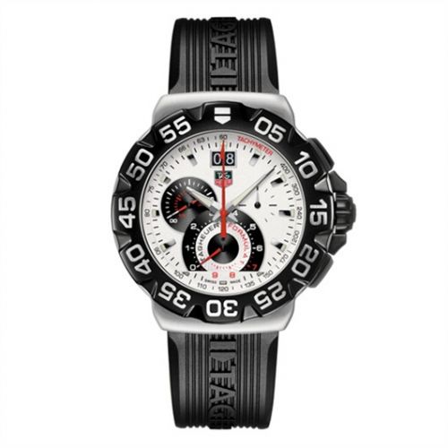 Formula 1 Quartz Chronograph Big Date 44 Stainless Steel / White / Rubber