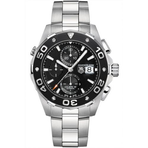 Aquaracer 500M Calibre 16 44 Stainless Steel / Black / Bracelet
