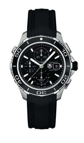 Aquaracer 500M Calibre 16 43 Stainless Steel / Black / Rubber