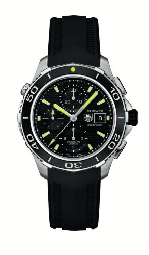 Aquaracer 500M Calibre 16 43 Stainless Steel / Black / Rubber