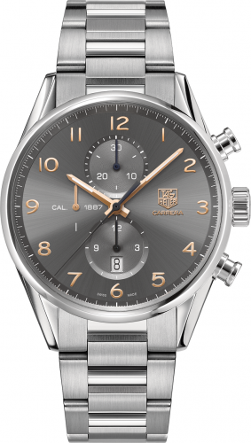 Carrera Calibre 1887 43 Stainless Steel / Grey / Bracelet